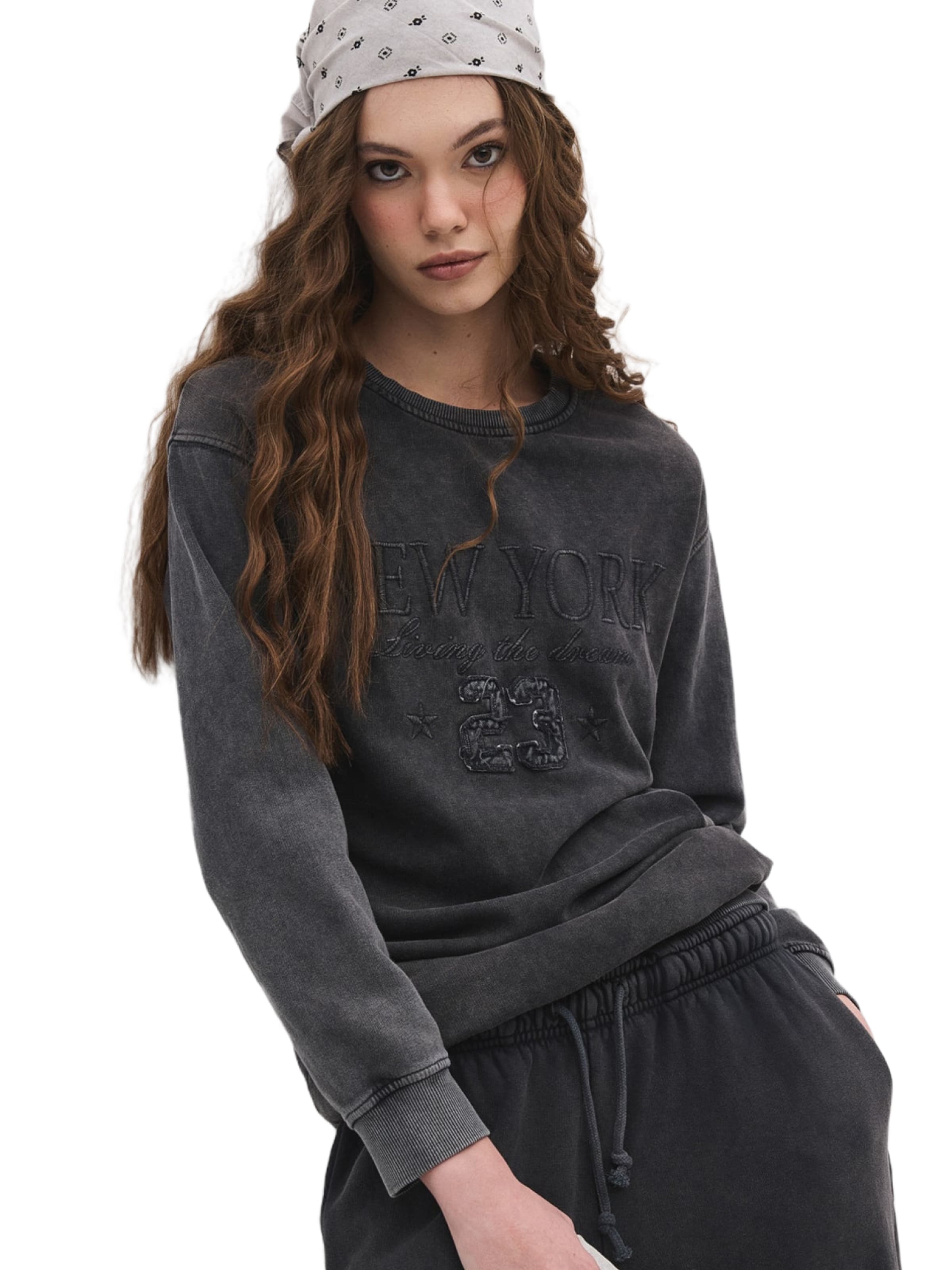 No Matter What Sweatshirt in Grau: Vorderseite