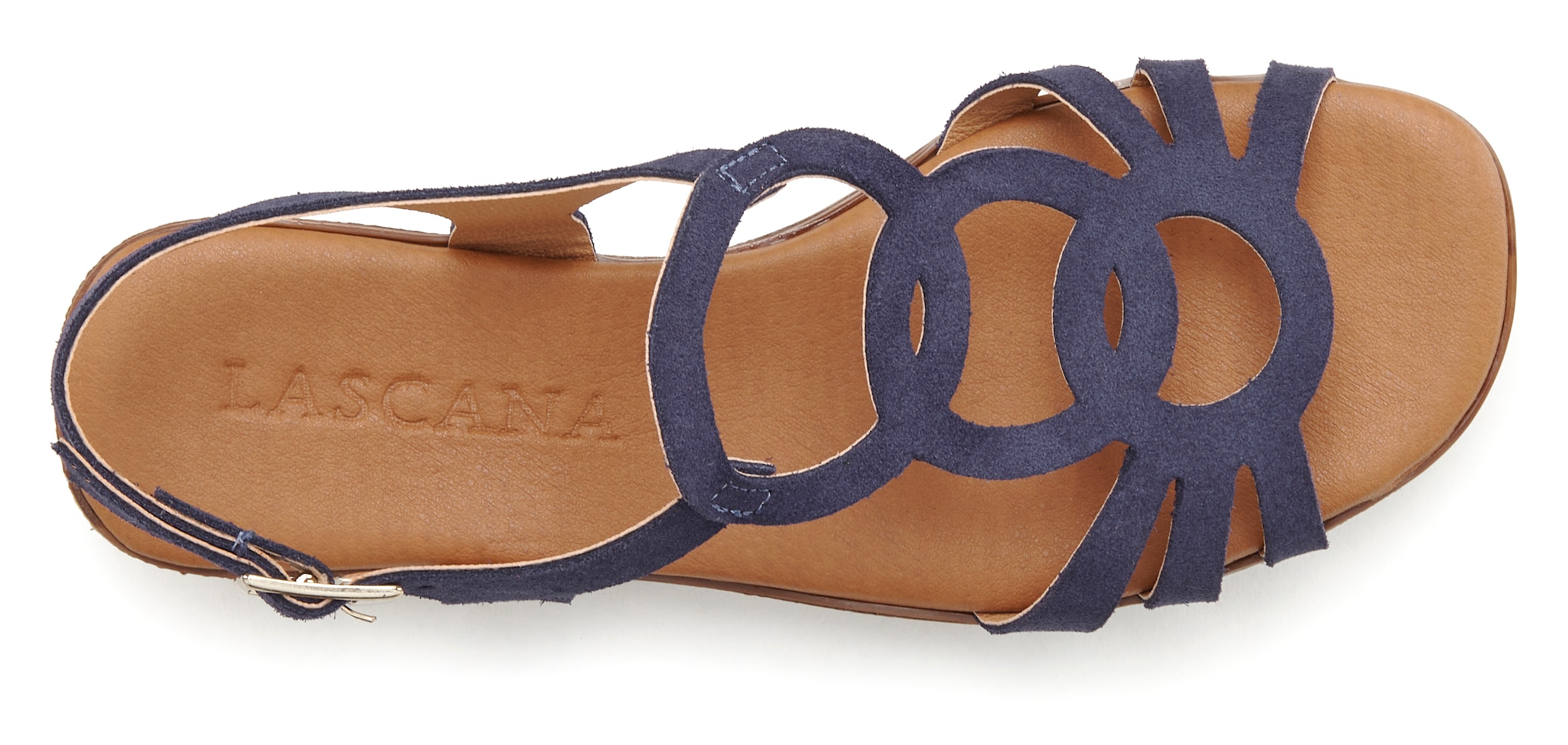 LASCANA Босоножки с ремешком в Синий