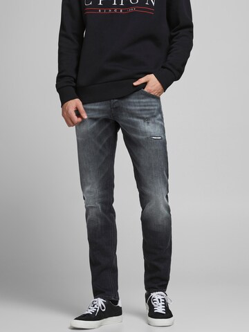 JACK & JONES Slimfit Jeans 'Glenn' in Zwart: voorkant