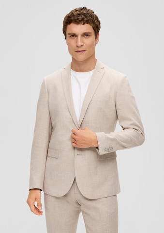 Slim fit Giacca da completo di s.Oliver BLACK LABEL in beige: frontale