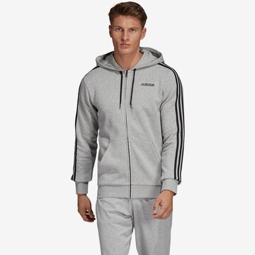 ADIDAS PERFORMANCE Regular Fit Sportsweatjacke 'Essentials' in Grau: predná strana