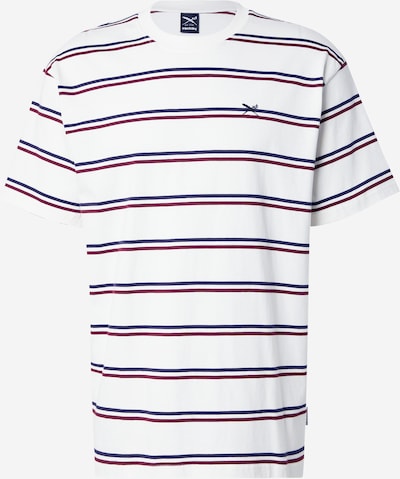 Marškinėliai 'Callum' iš Iriedaily, spalva – mėlyna / burgundiško vyno spalva / balta, Prekių apžvalga