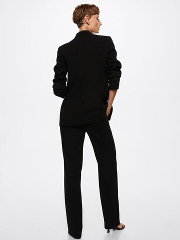 MANGO Flared Pleated Pants 'Estel' in Black