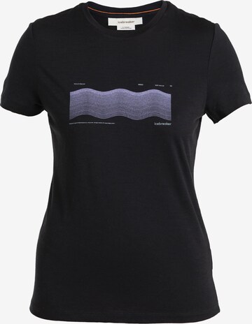 T-shirt fonctionnel 'Tech Lite' ICEBREAKER en noir : devant