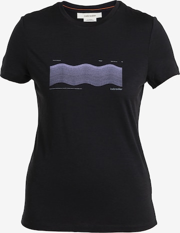 T-shirt fonctionnel 'Tech Lite' ICEBREAKER en noir : devant