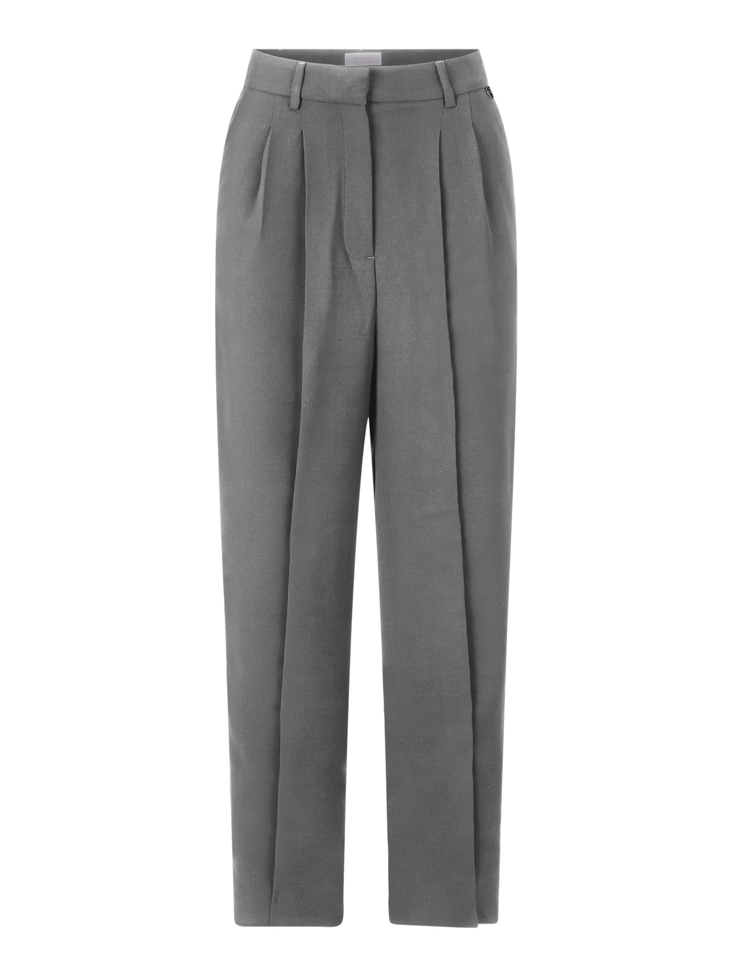 Wide Leg Pantalon à plis Rich & Royal en gris : devant