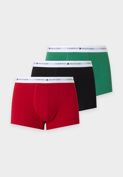Tommy Hilfiger Underwear Boxershorts 'Essential' in S in grün / rot / schwarz / weiß, Produktansicht