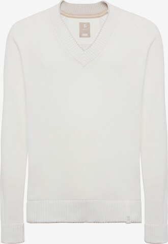 Pull-over Boggi Milano en blanc : devant