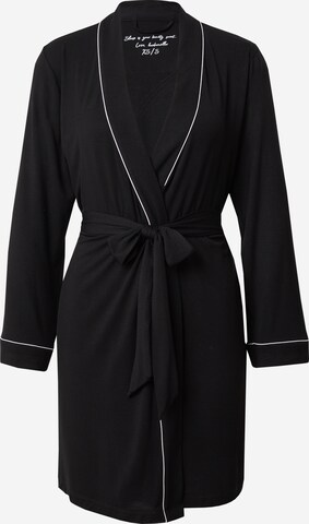 Robe de chambre 'Essentials' Hunkemöller en noir : devant