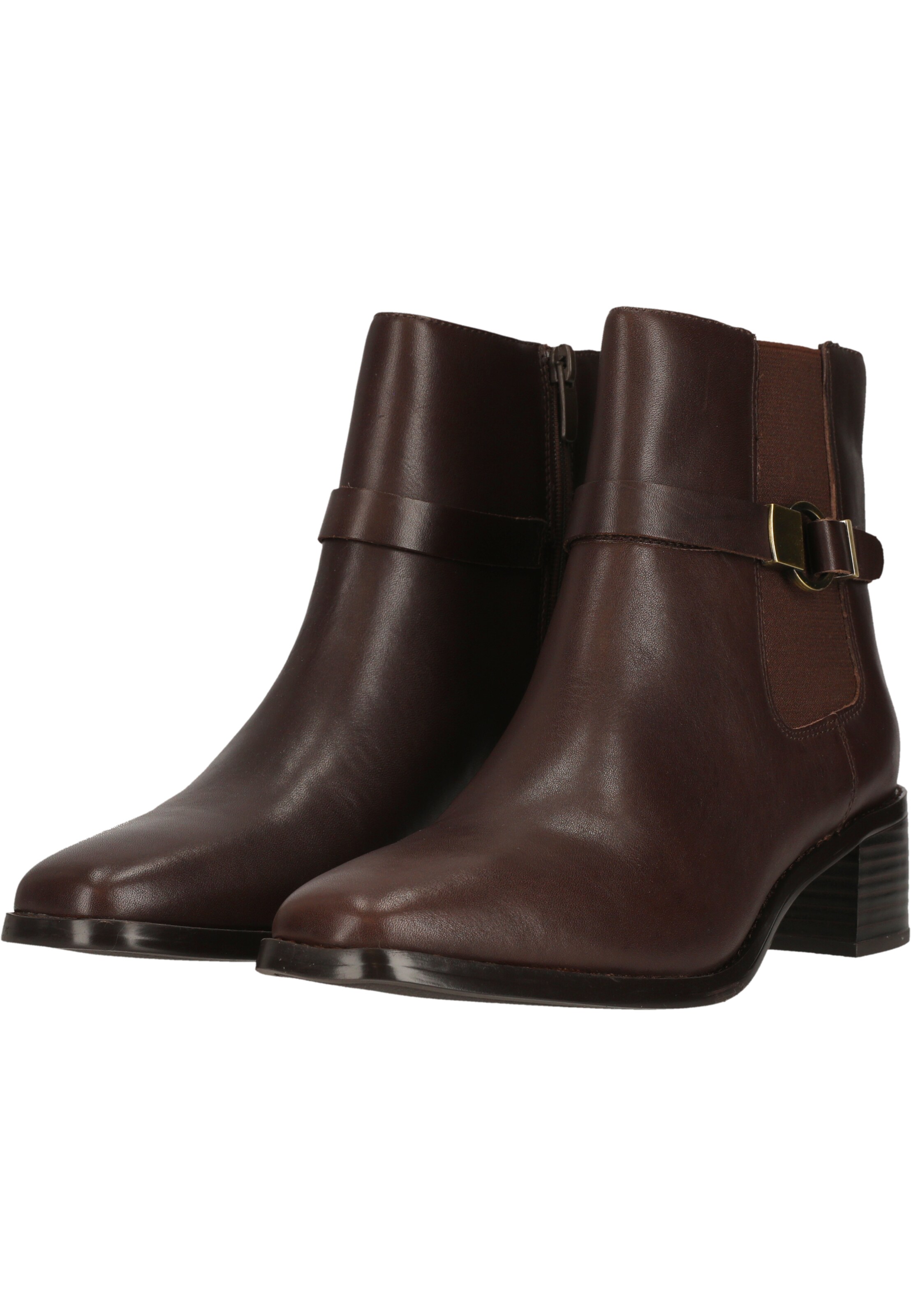 CLARKS Stiefelette 'Wreen Buckle' in Braun