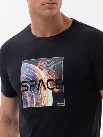 Ombre Shirt 'S1755' in Zwart