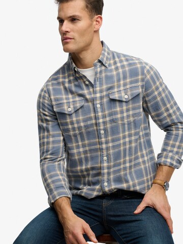 mėlyna Superdry & Co Standartinis modelis Marškiniai