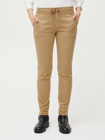 PULZ Jeans Skinny Chino trousers 'Rosita' in Brown: front
