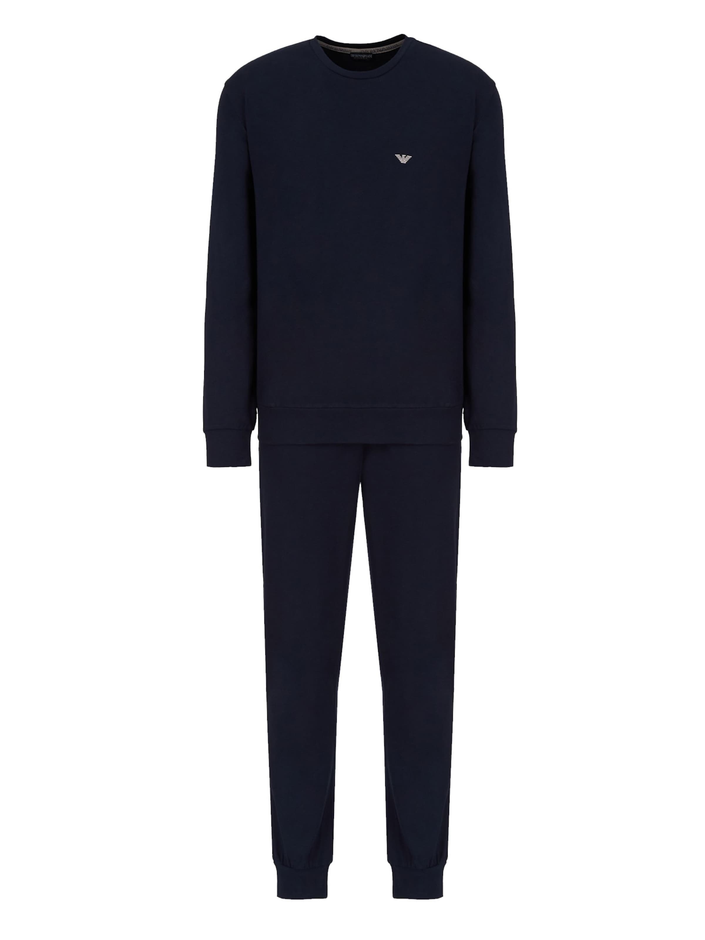 Pigiama lungo di Emporio Armani in blu: frontale