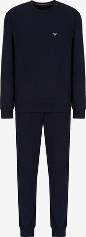 Emporio Armani Pyjama lang in Blauw: voorkant