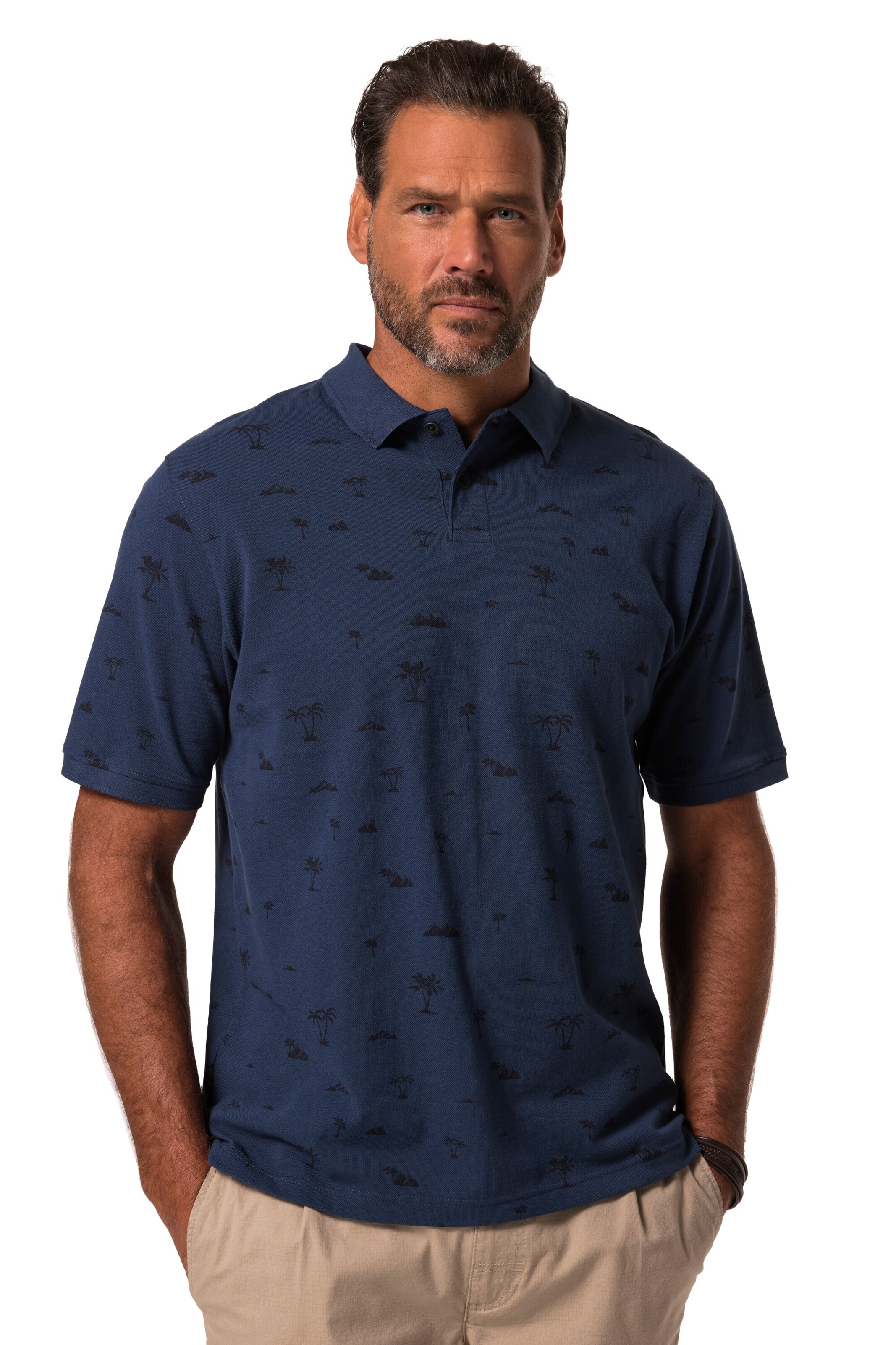 JP1880 Shirt in Blauw: voorkant