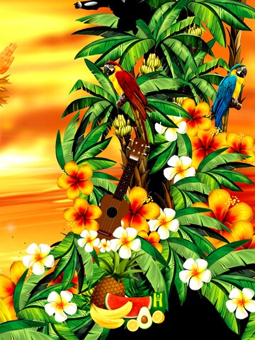 Hawaiihemdshop.de Regular fit Overhemd 'Hawaiian Beauty' in Zwart