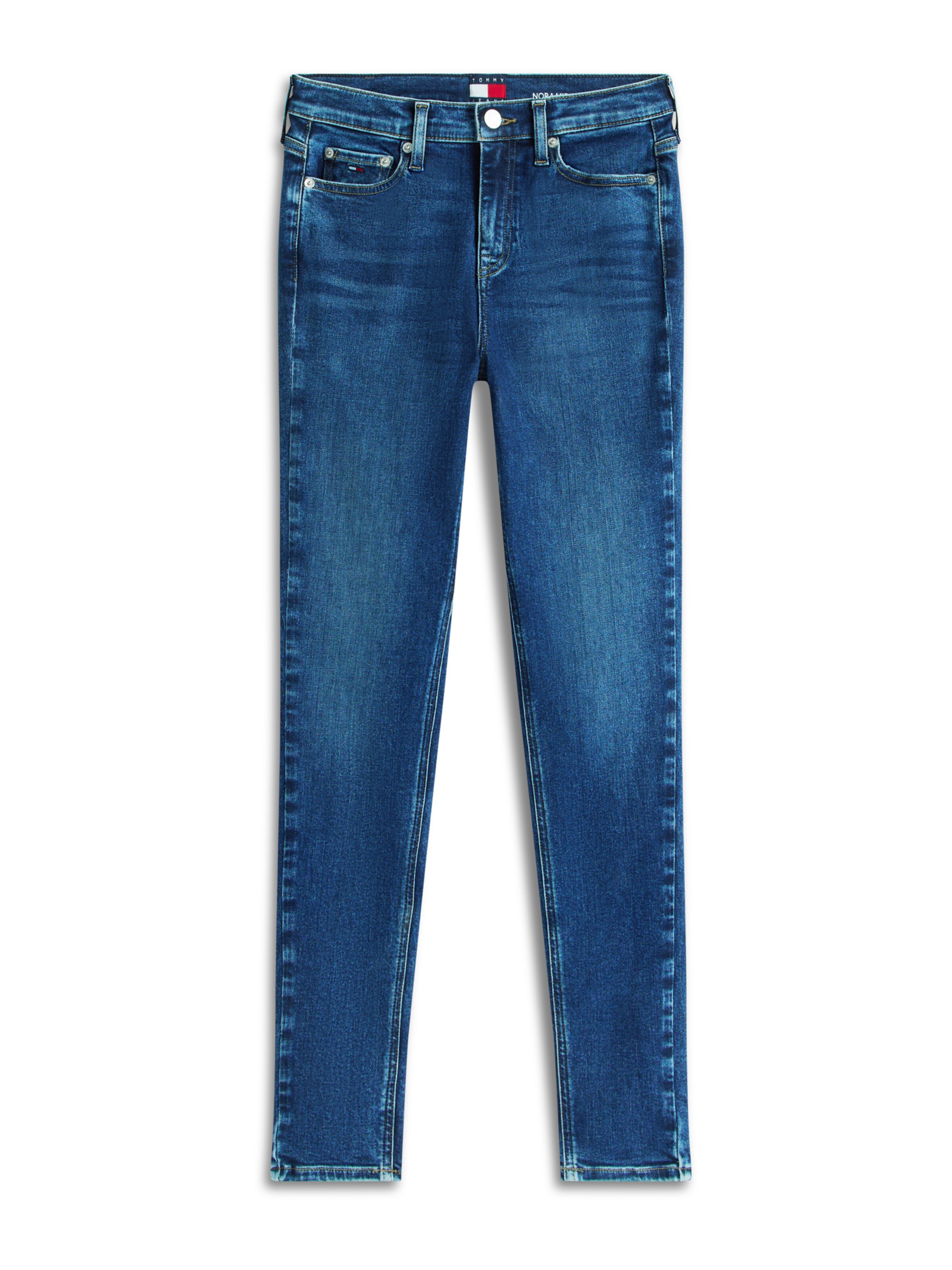 zils Tommy Jeans Džinsi 'NORA': no priekšpuses