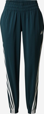 ADIDAS SPORTSWEAR Tapered Workout Pants in Blue: front