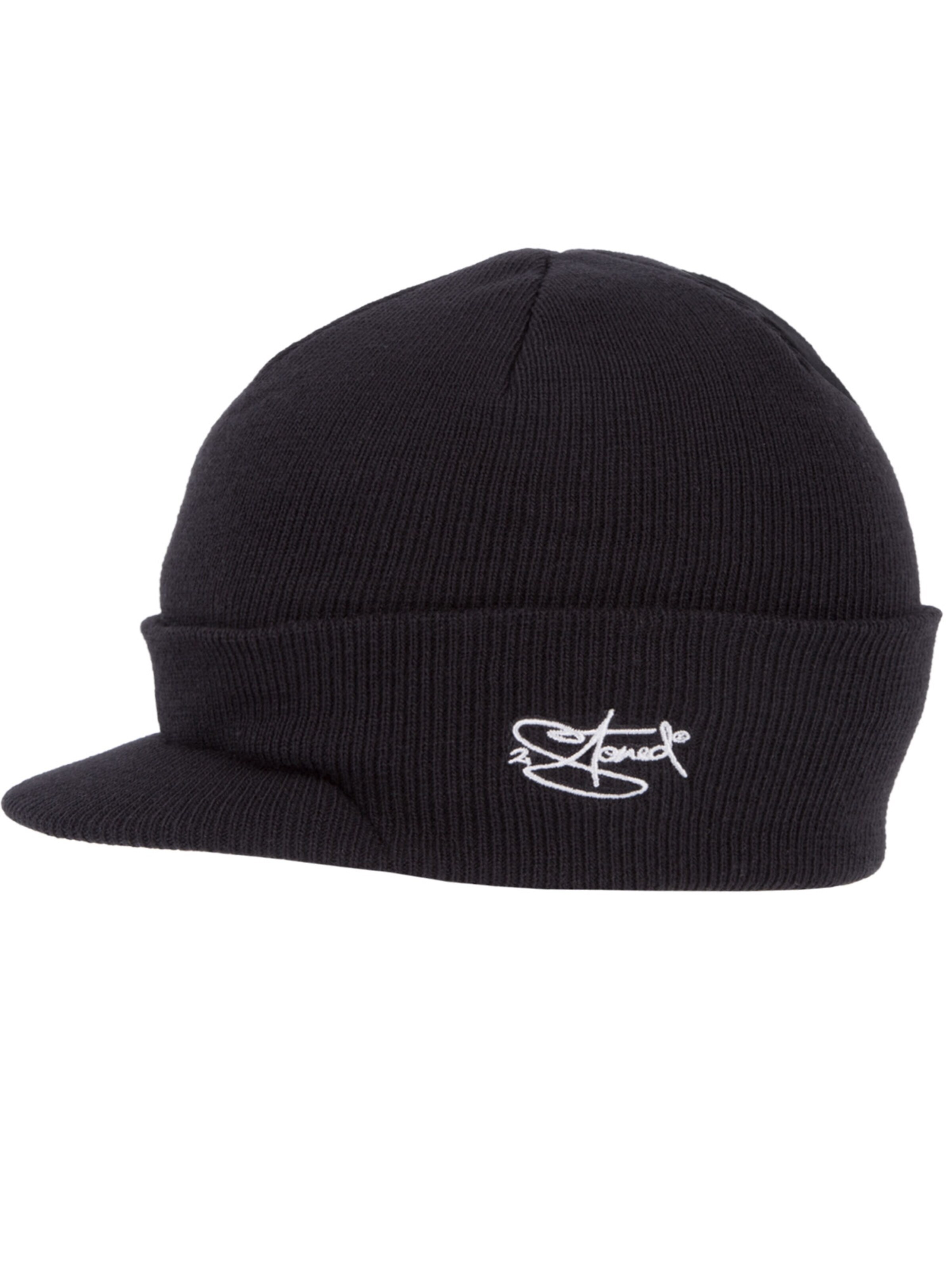 2Stoned Mütze 'Visor Deluxe'‌‌‌‌‌‌‌‌‌ in Schwarz: Vorderseite