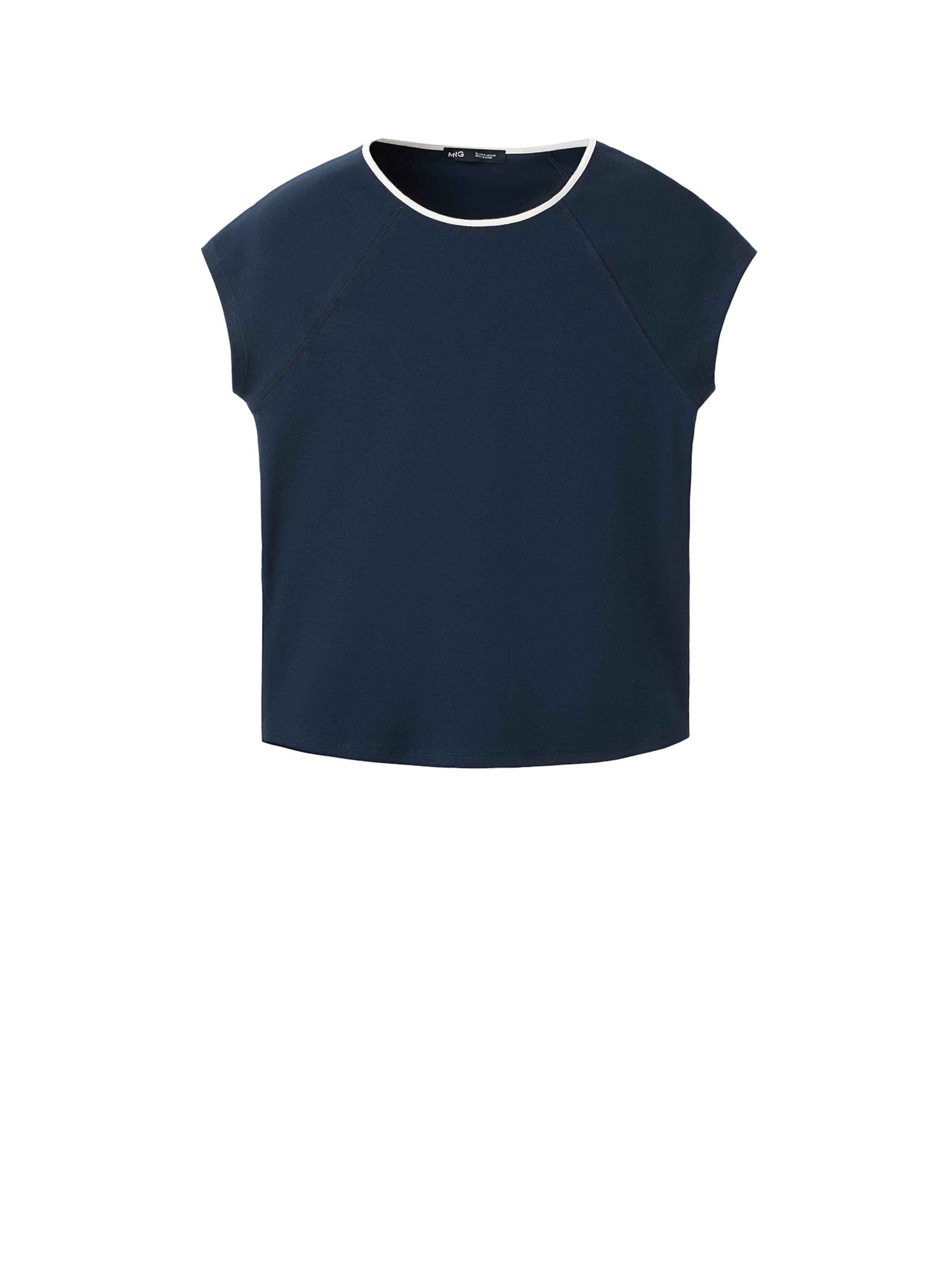 Tricou 'CONTI' de la MANGO pe albastru: față