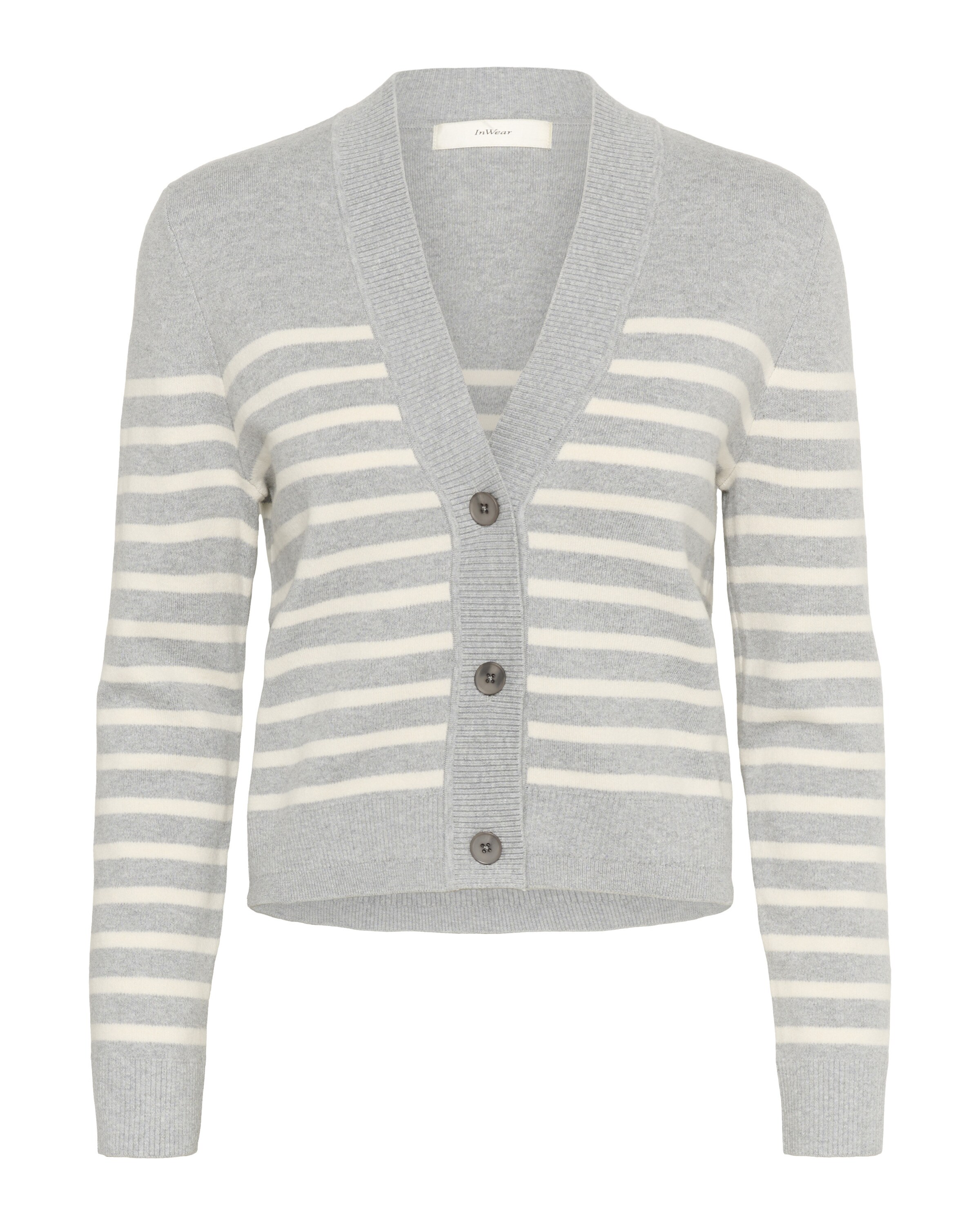 InWear Gebreid vest 'Wallis' in Grijs: voorkant