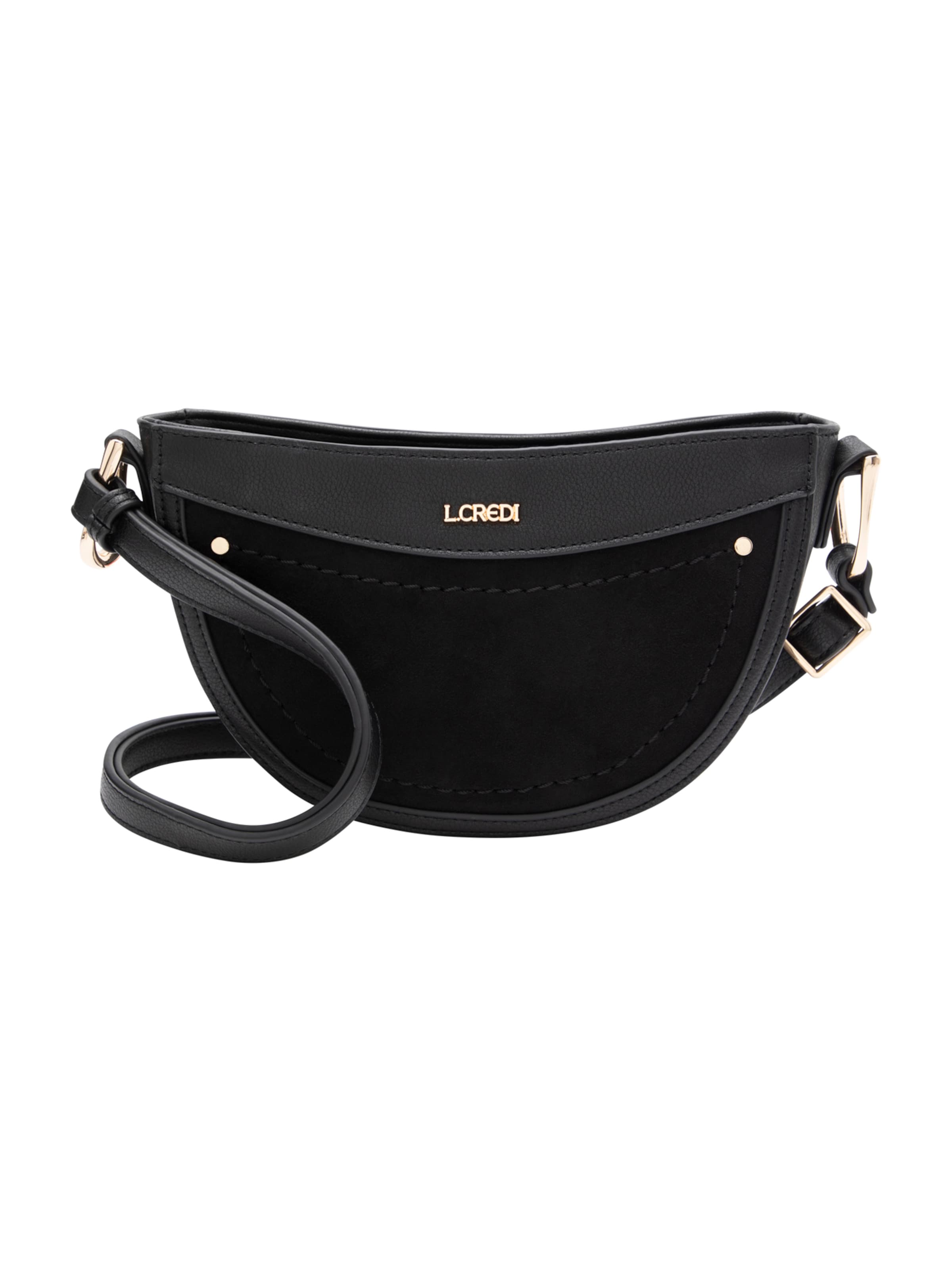 L.CREDI Schoudertas &#x27;Palmira&#x27; in Zwart: voorkant