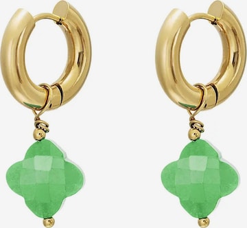 Boucles d'oreilles 'LIORA' Cala Rose en vert : devant