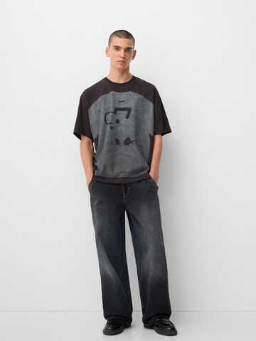 Bershka Shirt in Zwart