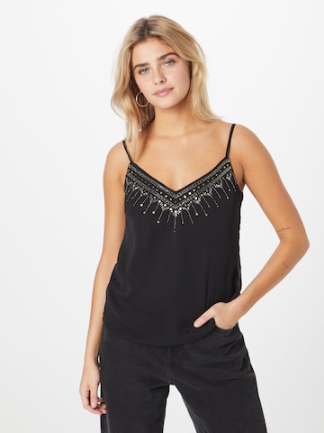 ABOUT YOU Top 'Leoni' in Black: front