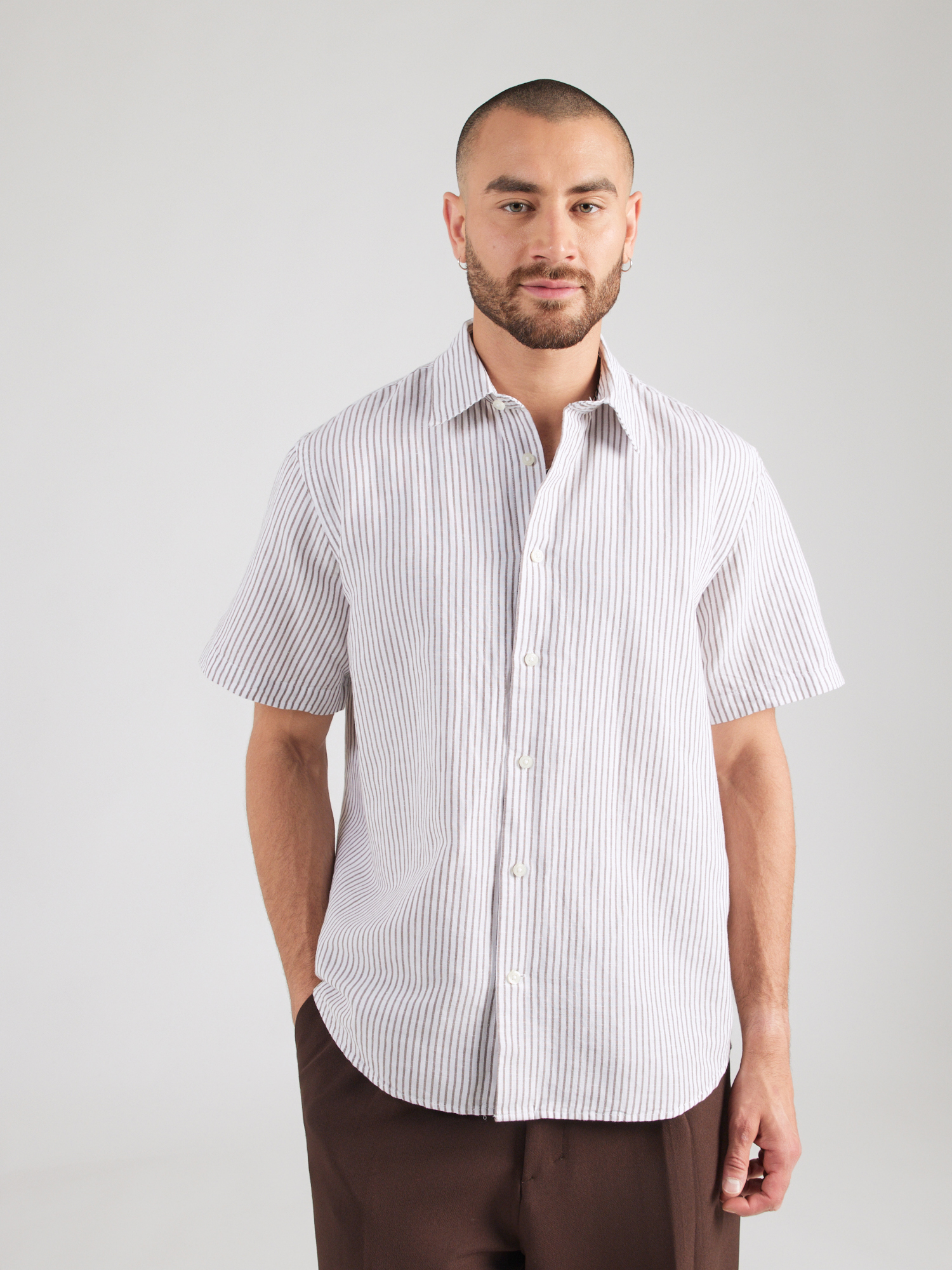 SELECTED Button Up Shirt 'SLHCLAY' in White: front