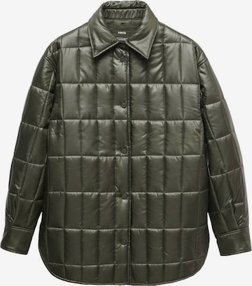 Manteau mi-saison 'hamster' MANGO en vert : devant