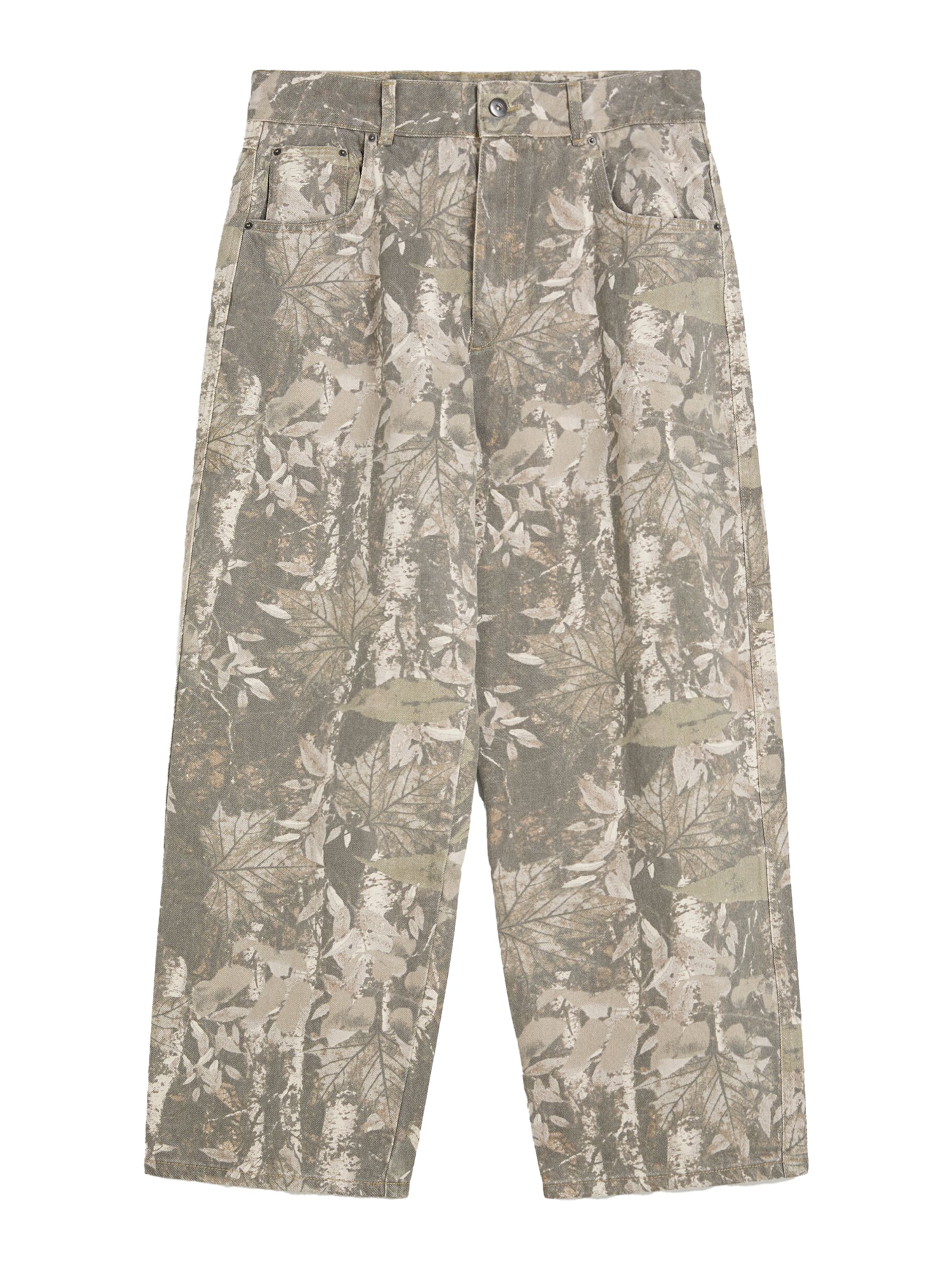 Bershka Baggy Jeans in Grün: Vorderseite