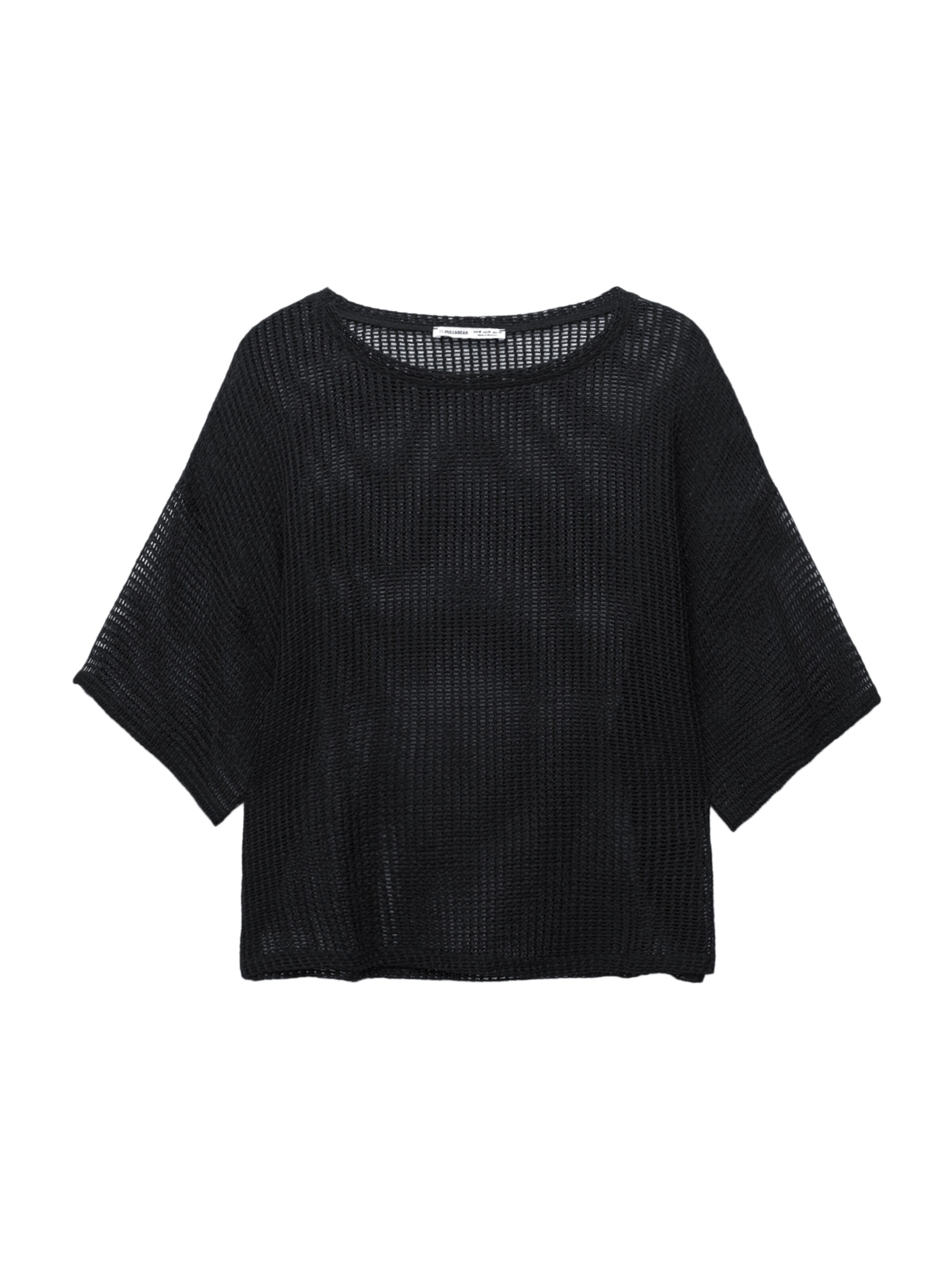 Pull&Bear Tričko - Čierna: predná strana