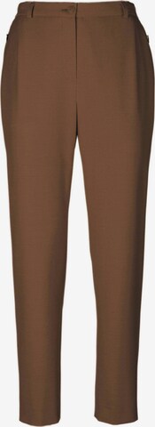 Goldner Slimfit Broek 'CARLA ' in Bruin: voorkant