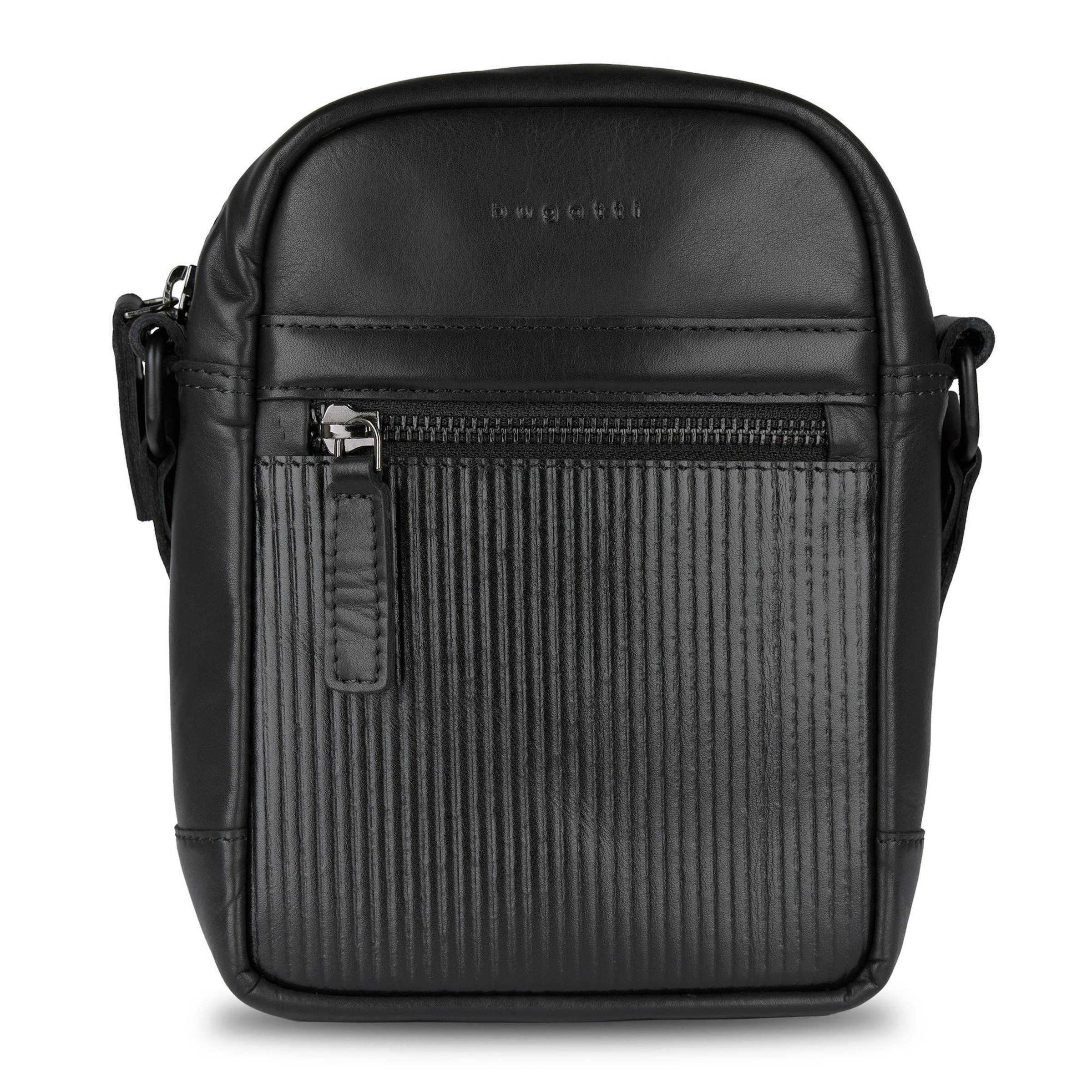 Borsa a tracolla di bugatti in nero: frontale