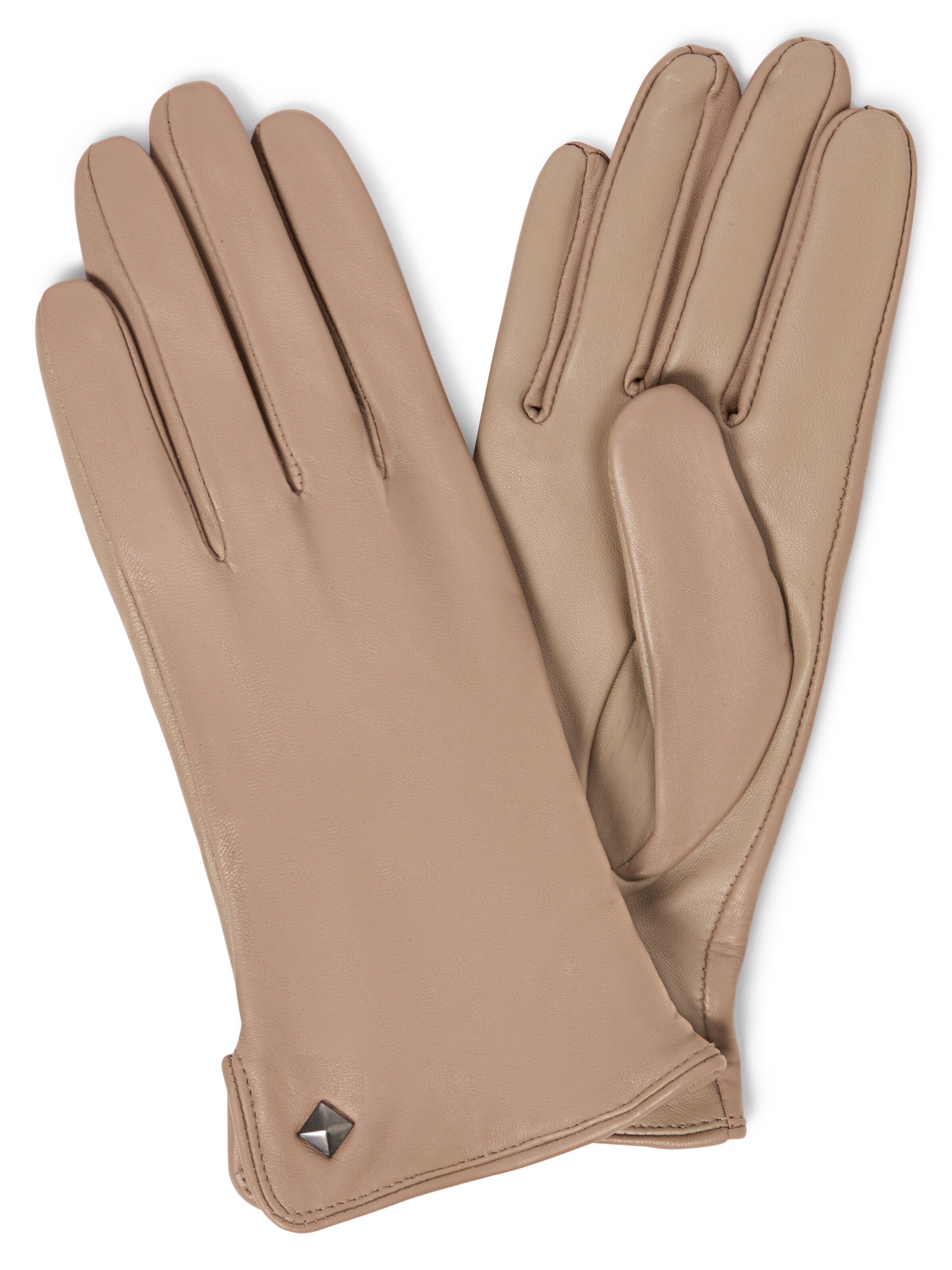 Pearlwood Full Finger Gloves 'Meg' in Beige: front