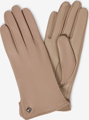 Pearlwood Full Finger Gloves 'Meg' in Beige: front