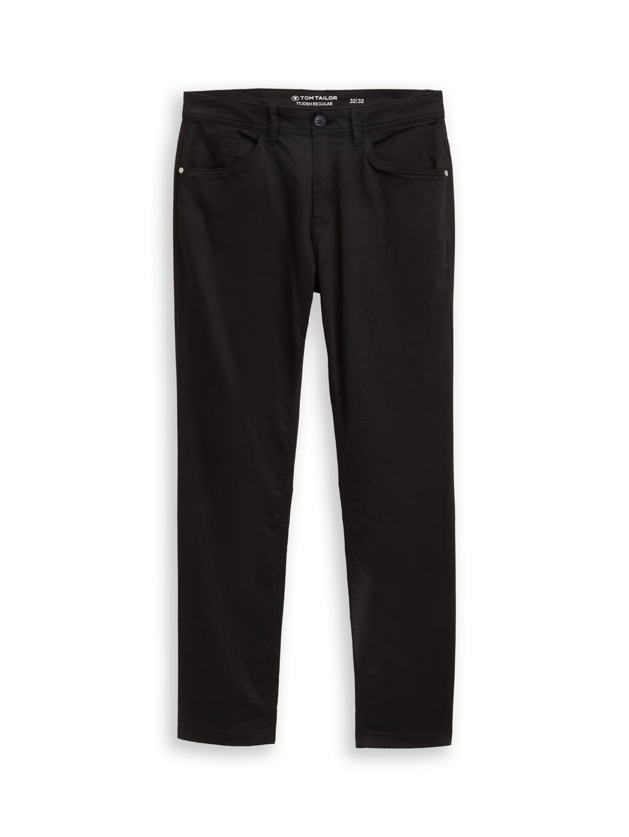 TOM TAILOR Slimfit Hose 'Josh' in Schwarz: Vorderseite