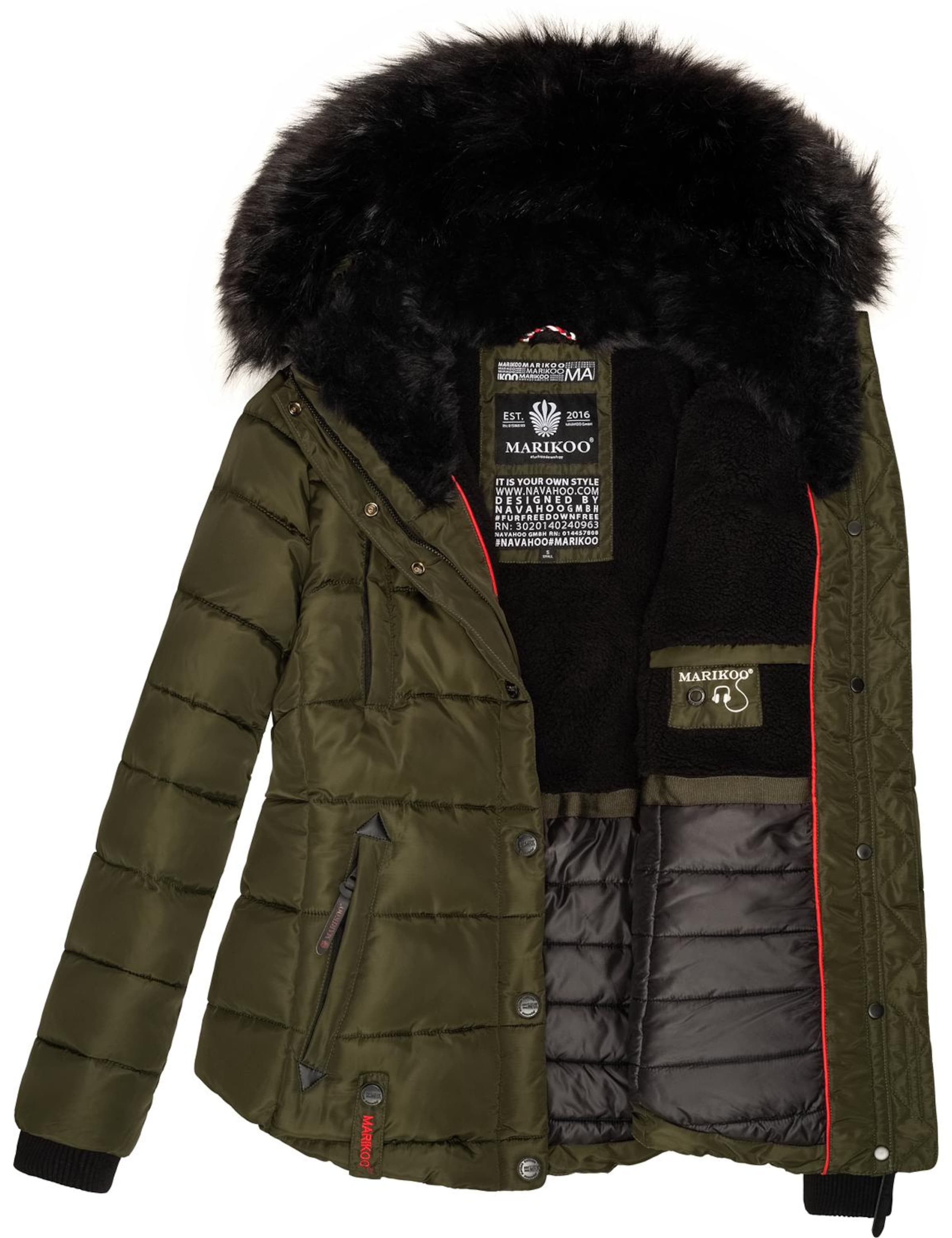 MARIKOO Зимняя куртка 'Lotusblüte' в Зеленый