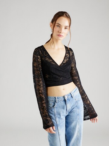 Monki Blouse in Zwart: voorkant