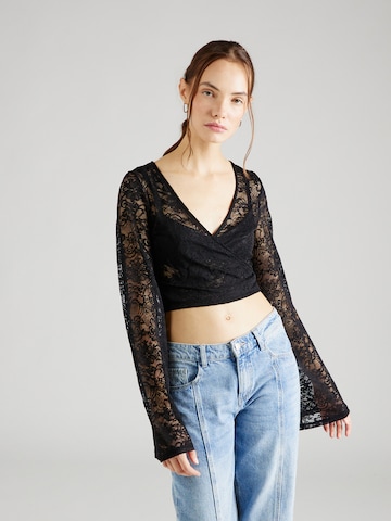 Monki Blouse in Zwart: voorkant