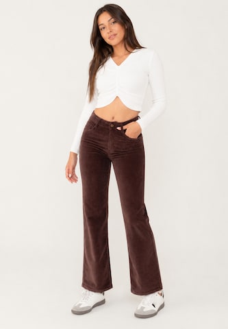 Regular Pantalon Elara en marron