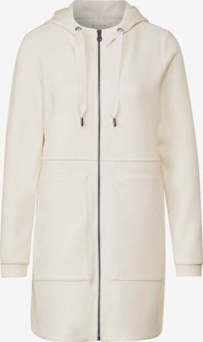 STREET ONE Zip-Up Hoodie in Beige: front