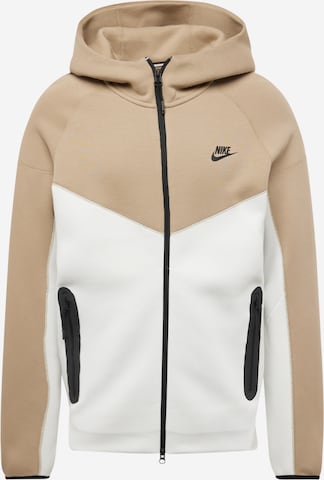 Nike Sportswear Sweatvest 'TCH FLC' in Wit: voorkant