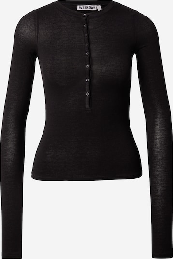 Marškinėliai iš WEEKDAY, spalva – juoda, Prekių apžvalga