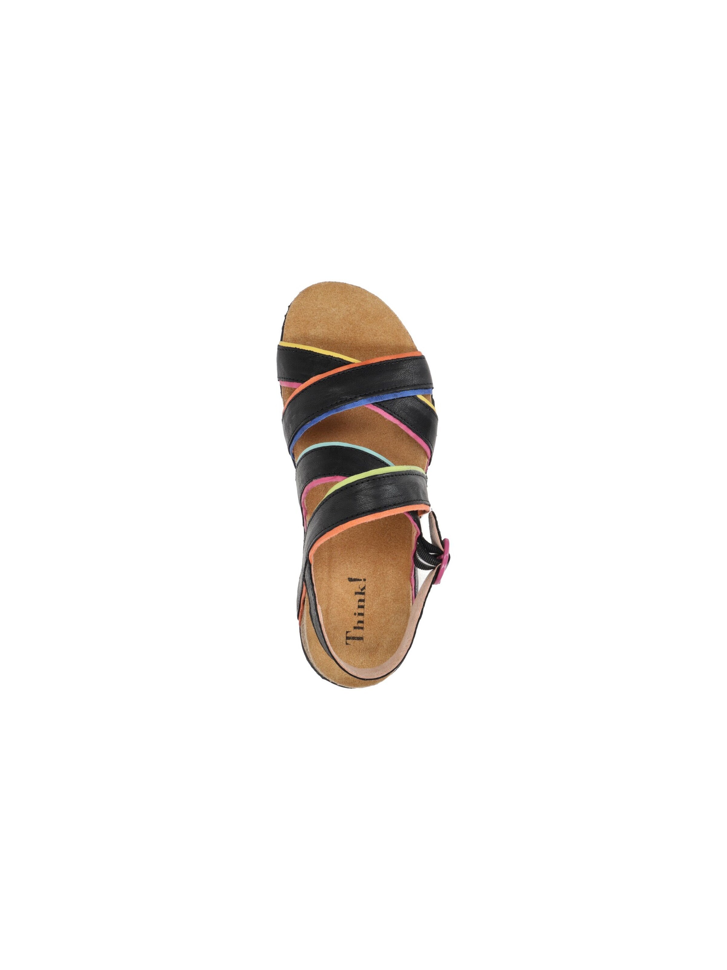 THINK! Sandals 'Kreuzriemen' in Black