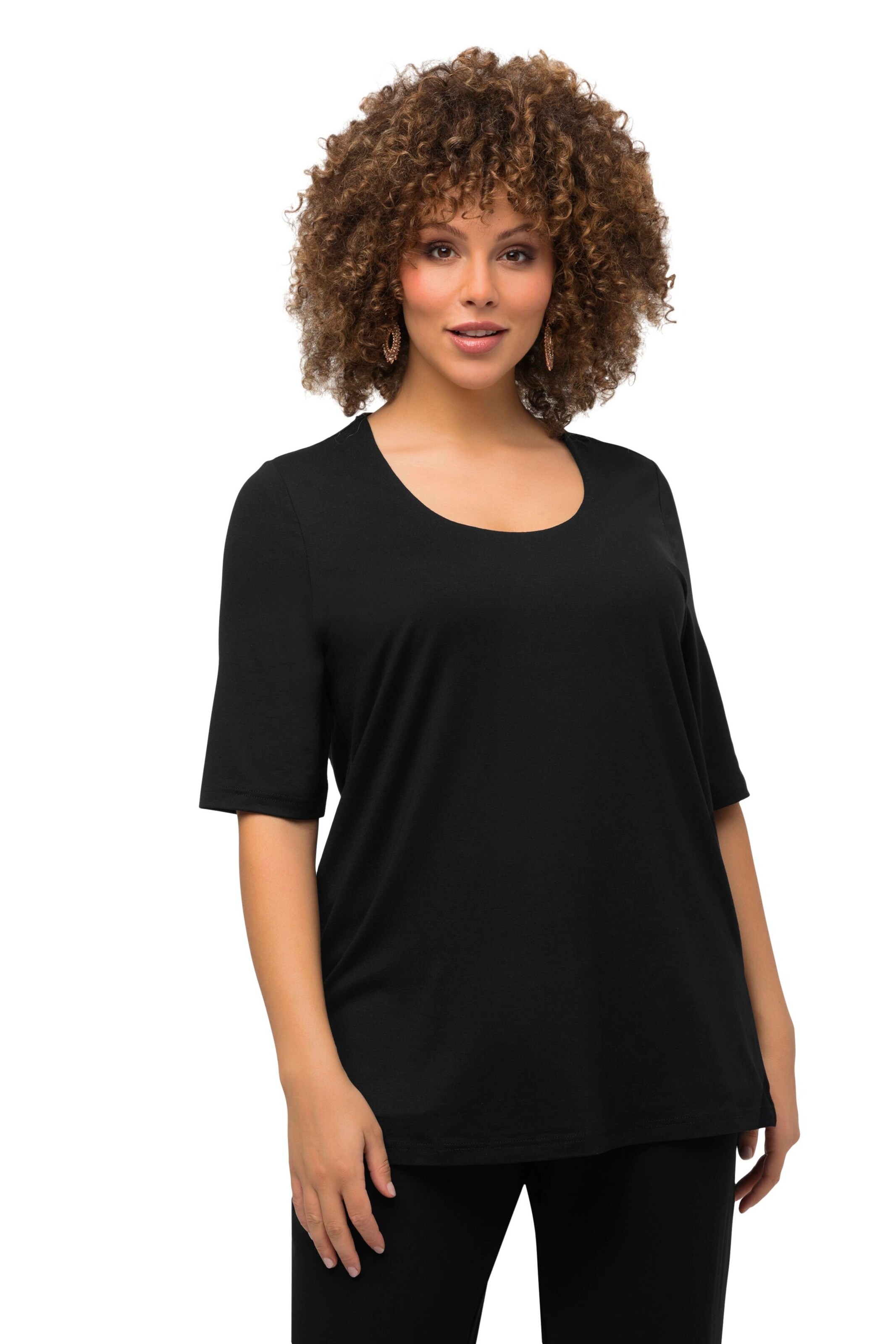 Ulla Popken Shirt in Black: front