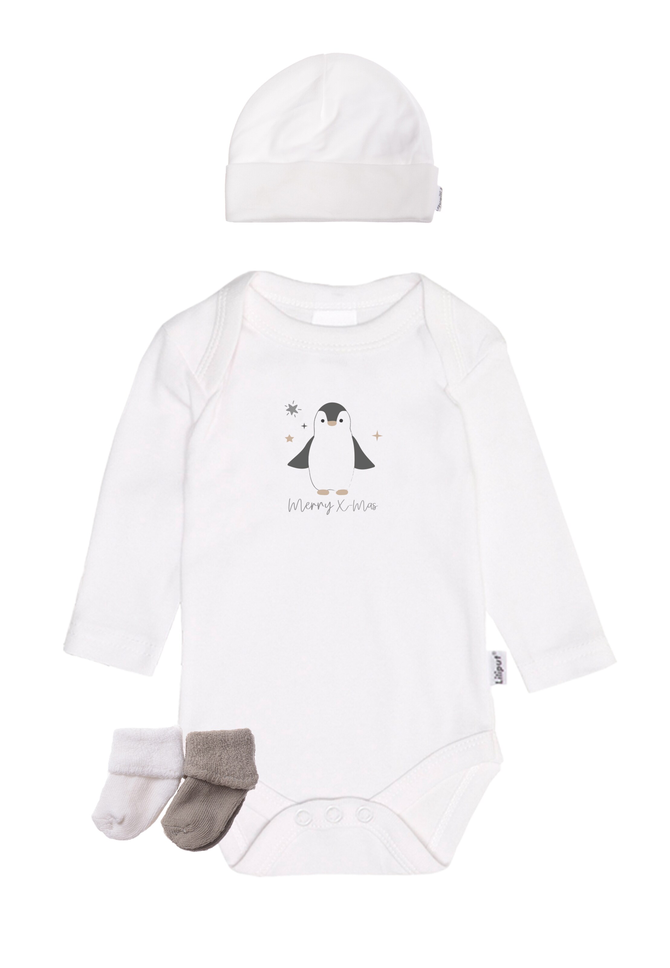 LILIPUT Underwear Set 'Pinguin' in White: front