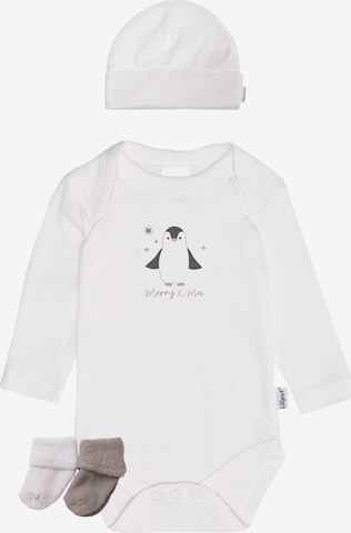 LILIPUT Underwear Set 'Pinguin' in White: front